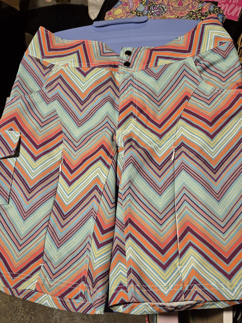 Shredly Renee Mountain Bike Shorts Multicolor Chevron